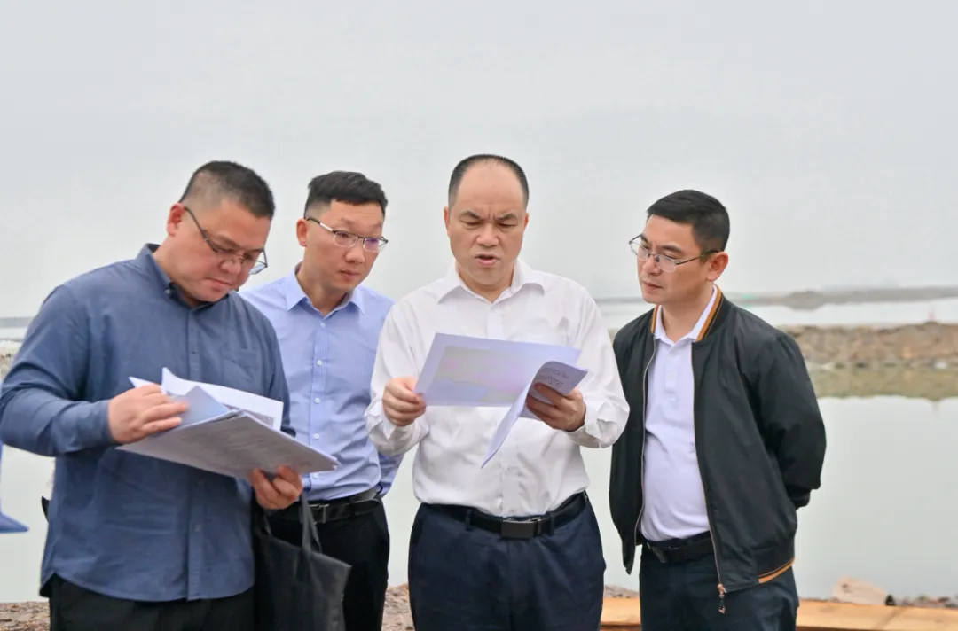 县政府主要领导赴碧里乡召开牛坑湾填海工程项目现场推进会